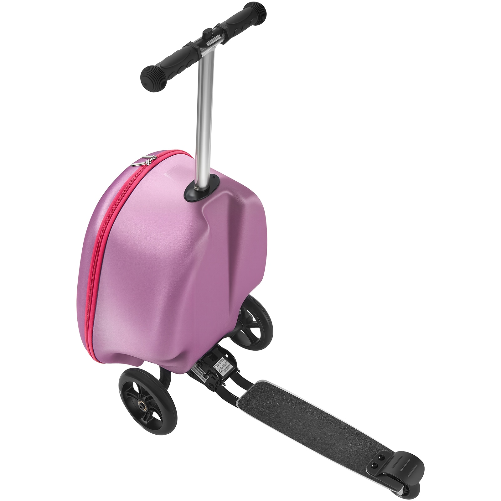 Kids Scooter Luggage Ride-on Suitcase With Flash Wheels Purple_voghion.com